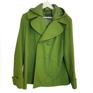 New York & Company Green Peacoat Jacket